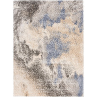 Kusový koberec Shaggy VERSAY Sky - krémový/modrý