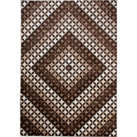 Kusový koberec TANGO Pattern - tmavě hnědý