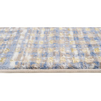 Kusový koberec ASTHANE Texture - bílý/tmavě modrý/hnědý