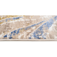 Kusový koberec ASTHANE Sand - bílý/tmavě modrý/hnědý
