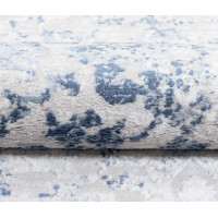 Kusový koberec SKY Frame - šedý/modrý