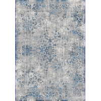 Kusový koberec SKY Frame - šedý/modrý