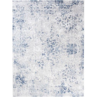 Kusový koberec SKY Frame - šedý/modrý