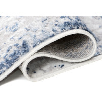 Kusový koberec SKY Frame - šedý/modrý