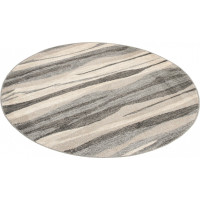 Kusový  kulatý koberec SARI Ripple - šedý
