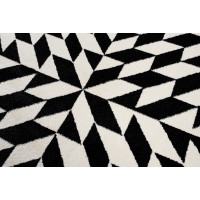 Kusový koberec MAROKO Geometric - černý/bílý