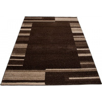 Kusový koberec SARI Frame - tmavě hnědý