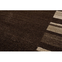 Kusový koberec SARI Frame - tmavě hnědý