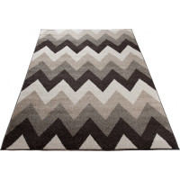 Kusový koberec MAROKO Cik cak - tmavě hnědý/hnědý