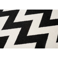 Kusový koberec MAROKO Cik cak - černý/bílý