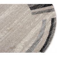 Kusový kulatý koberec SARI Form - béžový