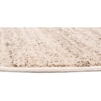 Kusový kulatý koberec SARI Mono - krémový/hnědý