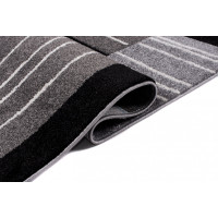 Kusový koberec JÁVA Hachure - tmavě šedý
