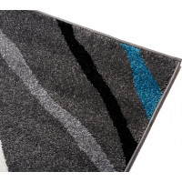 Kusový koberec JÁVA Blot - tmavě šedý/modrý