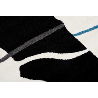 Kusový koberec JÁVA Blot - tmavě šedý/modrý