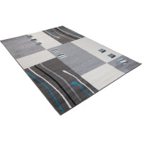Kusový koberec JÁVA Abstract - šedý/krémový