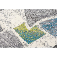 Kusový koberec JÁVA Fragment - krémový/modrý/žlutý
