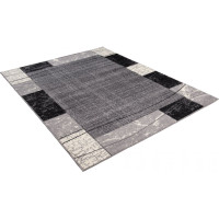 Kusový koberec TAPIS Tiles - tmavě šedý