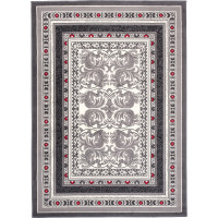 Kusový koberec TAPIS Rim - šedý/červený