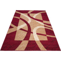 Kusový koberec TAPIS Ribbon - červený/béžový