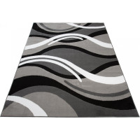 Kusový koberec TAPIS Vlny - šedý/tmavě šedý