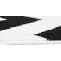 Kusový koberec TAPIS Cik cak - černý/bílý