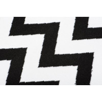 Kusový  koberec TAPIS Cik cak - černý/bílý
