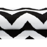 Kusový koberec TAPIS Cik cak - černý/bílý