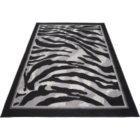 Kusový koberec TAPIS Tiger - šedý/černý