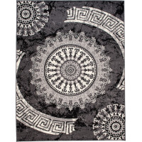 Kusový koberec TAPIS Rosette - tmavě šedý
