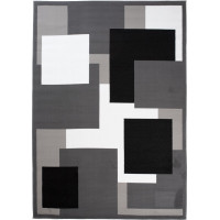 Kusový koberec TAPIS Squares - tmavě šedý