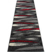 Běhoun TAPIS Linocut - šedý/červený