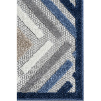 Kusový koberec AVENTURA Tiles - šedý/modrý