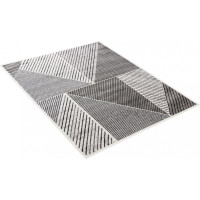 Kusový koberec GRACE Triangles - tmavě šedý/krémový