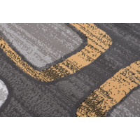 Kusový koberec MAYA Pave - žlutý/šedý