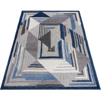Kusový koberec AVENTURA Illusion - modrý/šedý