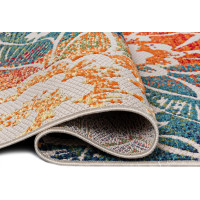 Kusový koberec AVENTURA Flowers - krémový/oranžový/modrý