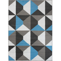 Kusový koberec MAYA Prism - modrý/šedý