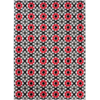 Kusový koberec MAYA Květy - červený