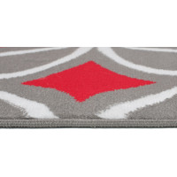 Kusový koberec MAYA Pattern - červený/šedý