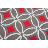 Kusový koberec MAYA Pattern - červený/šedý
