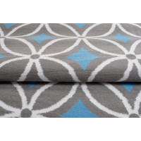 Kusový koberec MAYA Pattern - modrý/šedý