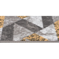 Kusový koberec MAYA Stripes - žlutý/šedý