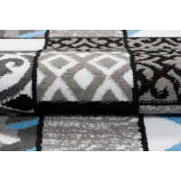 Kusový koberec MAYA Tiles - modrý/šedý