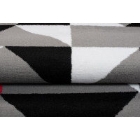 Kusový koberec MAYA Geometric - červený/šedý