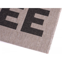 Sisalový PP koberec COFFEE - světle hnědý/černý