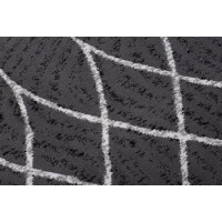Kusový koberec BALI Waves - tmavě šedý/bílý