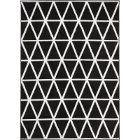 Kusový koberec BALI Triangles - černý/bílý