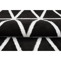 Kusový koberec BALI Triangles - černý/bílý