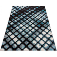 Kusový koberec FIESTA Grid - modrý